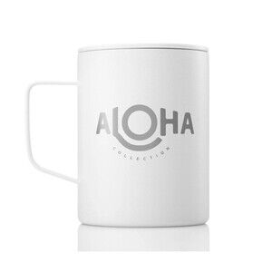 Aloha Collection White Stainless Steel Travel Mug Coffee Tea Hot Chocolate. NWT